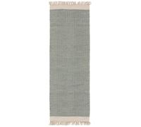 benuta Pure Alfombra Lana Kim - Menta 70x200 cm - Algodón - Pasillo & Estilo: Ikat, Hygge & Cozy, Minimalista - para Salon, Sala de Estar, Dormitorio - Fácil de Limpiar