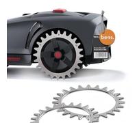 BEOS Puntas de Acero Inoxidable Dreame Mova 600|Mova 1000 | Mejora de la tracción para robots cortacésped - 2 púas + 12 tornillos - Ø 208 mm