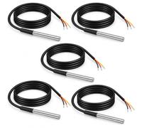 Beoveo - Sondas de temperatura impermeables (5 unidades, acero inoxidable | Sensor de temperatura impermeable, sensor de acero inoxidable, precisión ±0,5°C, compatible con Arduino Raspberry Pi y Shelly
