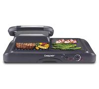 BEPER P101TOS501 Plancha Cocina, Sandwicheras - Sandwichera Grill Para Carne, Pescado, Huevos, Verduras y Pan, 1600W