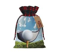 berbo Bolsas de regalo festivas de Navidad, bolsas decorativas de regalo perfectas, material con tela escocesa a cuadros para palos de golf