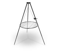 Berdsen Barbacoa giratoria con tres patas, 80 cm, acero con recubrimiento de polvo, color negro
