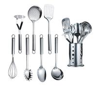 Berglander Utensilio de Cocina de Acero Inoxidable 7 Piezas con 1 Soporte, batería de Cocina, Cuchara de Cocina, Utensilios de Cocina