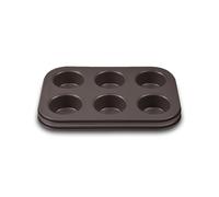 BERGNER BAKE LOVERS - Set de 2 Moldes de 6 Muffins de 26.5X18.5X3 cm - Piezas para el Horno de Extrema Resistencia - Fabricados en Acero Antiadherente - Apto para Horno y Lavavajilla