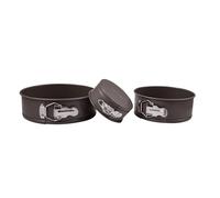 BERGNER BAKING LOVERS - Set 3PC Molde de Tarta Acero al Carbono - Desmontables con Muelle - Revestimiento Antiadherente ILAG - Fácil Desmolde y Limpieza - Apto Lavavajillas, 23 cm | 23 cm | 7,5 cm