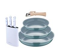 Sartenes ø18ø20ø24cm inducción click&cook y cuchillos de cocina 24 cm