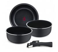 Bergner Set 4 pzs cazos aluminio prensado mango desmontable Heat Dot ILAG Antracita 16/18/20 cm