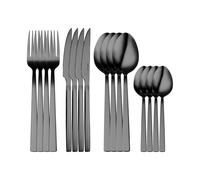 BERGNER SOFIA BG, Cubertería de acero inoxidable de 16 piezas, Incluye 4 cuchillos, 4 tenedores, 4 cucharas, 4 cucharillas, Acabado plateado
