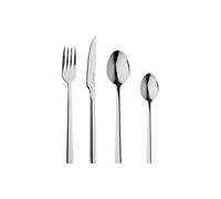 BERGNER SOFIA BG, Cubertería de acero inoxidable de 16 piezas, Incluye 4 cuchillos, 4 tenedores, 4 cucharas, 4 cucharillas, 4 cucharas planas, Plata