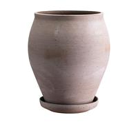 Bergs Potter Maceta Delphi con plato. 2 piezas Gris. Ø22 cm. alto