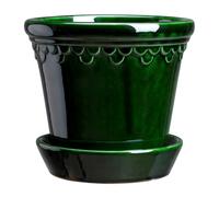 Bergs Potter Maceta Københavner esmaltada Ø10 cm verde