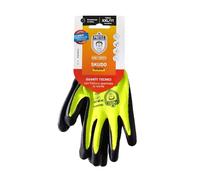 Bericah Dr. Protec, guante técnico reutilizable de poliéster, agarre en mojado, color amarillo, 1 par, talla XXL