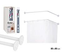 Berilo Barra Cortina Ducha Esquina 80cm Blanco