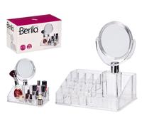 Berilo Organizador con Espejo 16 Huecos Transparente
