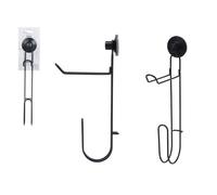 Berilo Portarrollos de Metal Negro Mate Doble Ventosa