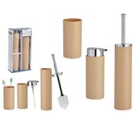 Berilo Set de Baño de 3 Piezas Marrón y Plata