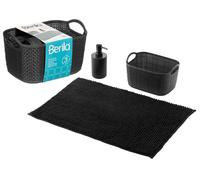 Berilo Set de Baño de 3 Piezas Negro