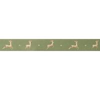 Berisfords Cinta de poliéster, color caqui/dorado, 15 mm x 20 m