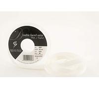 Berisfords Cinta de satén a Doble Cara 3501 de 20 m x 10 mm, Color Blanco Nupcial