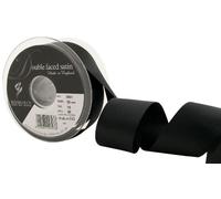 Berisfords Cinta de satén a Doble Cara 3501 de 20 m x 35 mm, Color Negro