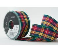 Berisfords Cinta de tartán de poliéster 40 mm, Estampado Buchanan
