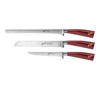 Berkel Elegance Red Ham-Set de 3 piezas con cuchillos de 26 cm, 22 cm y 16 cm Skew KEP3HS00SRRGB
