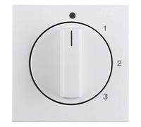 Berker 1096898900 - Pieza central con botón giratorio para interruptor de 3 niveles, S.1, color blanco brillante
