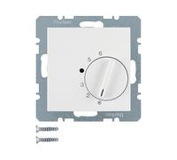 Termostato de ambiente Hager Berker con contacto inversor Blanco polar brillante - 20268989
