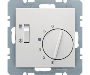 Berker RTR, termostato para calefacción/refrigeración, modelo Sx/Bx, con alimentación eléctrica, color gris. Número de artículo: 20298989