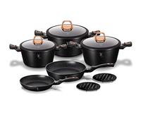 Berlinger Haus Batería de Cocina 10 Piezas Black Rose Collection, Aluminio