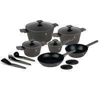 Berlinger Haus BH8141, Juego de utensilios de cocina, color antracita, aluminio, línea Titanium Pro, color , capacidad de 1,2 litros