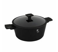 Berlinger Haus Cacerola con superficie de titanio y tapa, 28 cm, colección negra mate BH-8189