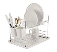 Berlinger Haus Escurreplatos de 2 niveles para encimera, color crema mate, colección Sahara
