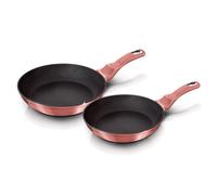 Berlinger Haus I-Rose Set 2 Sartenes 22-26 cm Inducción, Aluminio Forjado, Antiadherente Titano Ecológico sin PFOA, , Rosa