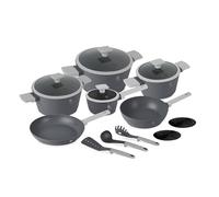 Berlinger Haus Juego de 15 utensilios de cocina con revestimiento de titanio, colección Aspen, utensilios de cocina de alta calidad para todo tipo de cocinas, duraderos y fáciles de limpiar
