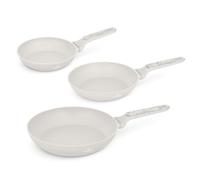 Berlinger Haus Juego de 3 Sartenes Antiadherentes Fabricadas en Aluminio Forjado, para Cocinas de Inducción, 20/24/28 cm, TitanPro, Mango Ergonómico, de la Colección Sahara Marble