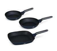Berlinger Haus Juego de Sartenes Antiadherentes 3 Piezas Fabricadas en Aluminio Forjado,Aptas para Cocinas de Inducción, Mango Ergonómico, Libre de PFOA, Serie Deep Sea Collection