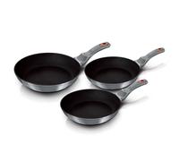 Berlinger Haus Moonlight Set 3 Sartenes 20-24-28cm Inducción, Aluminio Forjado, Antiadherente Titano Ecológico sin PFOA, , Gris