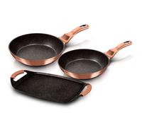 Berlinger Haus Rose Gold Set 2 Sartenes 22 -26cm, Plancha de Asar Inducción, Aluminio, Antiadherente Ecológico sin PFOA, , Oro Rosado