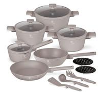 Berlingerhaus BH-8111, juego de 15 piezas con revestimiento de titanio, colección Taupe
