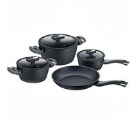 Berndes Balance Induction Enduro Kochtopfset 4-Teilig Batería de cocina de 4 piezas, Aluminio, Negro
