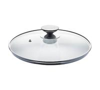 Berndes Titanium Tapa de Cristal para Olla y sartén de 28 cm de diámetro, Resistente a la Rotura y al Calor, Acero Inoxidable