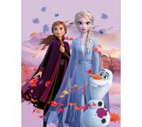 BERONAGE Disney Frozen Dreamteam - Alfombra infantil (100 cm x 133 cm, antiruido, antideslizante, alfombra de juego para niñas)