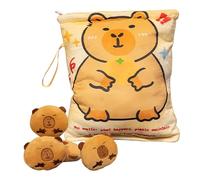 Berriphonia Capybara Snack de Peluche - Nueva caja de Carrier, bolsa de aperitivo Animal de Peluche | Bolsa de Almacenamiento con Cremallera Suave, Bolsa de almuerzo Capybara, c, Se référer au