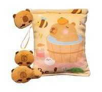 Berriphonia Capybara Snack de Peluche - Nueva caja de Carrier, bolsa de aperitivo Animal de Peluche | Bolsa de Almacenamiento con Cremallera Suave, Bolsa de almuerzo Capybara, b, Se référer au