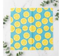 BESALILY Bright Lemon Servilletas de papel, servilletas desechables de 2 capas para fiestas de verano, picnics y almuerzos | 6.5 x 6.5 pulgadas plegadas (13 x 13 pulgadas desplegadas)