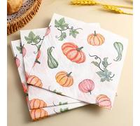 Besalily Servilletas de papel decorativas de Acción de Gracias, servilletas de cóctel, otoño, cosecha, vacaciones, mesa, servilletas de papel de pavo (A104)