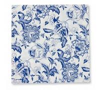 Besalily Servilletas de papel florales azules de 16,5 x 16,5 cm, 2 capas, desechables, decorativas, para comedor, mesa, papel de decoupage