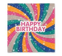 BESALILY Servilletas de papel impresas de 2 capas, 16,5 x 16,5 cm, plegadas (33 x 33 cm desplegadas), decoración de fiesta de cumpleaños (XZB422)