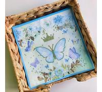 Besalily Servilletas decorativas de papel de mariposa, desechables, tamaño cena, 20 unidades, 33 x 33 cm, 2 capas (XZB322)